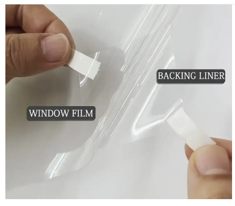 G.W.S HP:9762-6498 2/4mil Clear Window Security Film - Self-Adhesive Anti Shatter Glass Film Safety Shatterproof Window Film Tempered Glass Protection Film for Home and Office