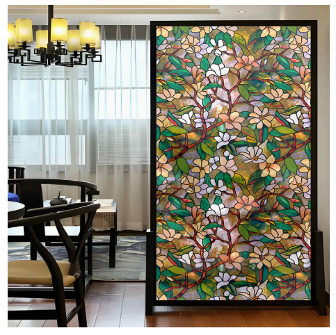 Stained Glass Film, Blocks Most Rays, Protects Furniture from Fading, Comes in Various Spectrum Gradations, Changes contact with 9762-6498