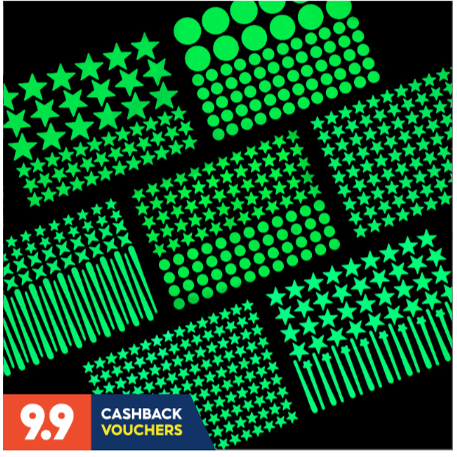 Glow in The Dark Star Stickers, Bright and Lasting, Glow Stickers for Ceiling and Wall, Glow in The Dark Stars for