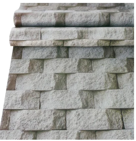 Self-Adhesive Wallpaper Stone Wallpaper Peel & Stick Wallpaper Gray Rock Gravel Vinyl Wallpaper Printing Paper for Wall