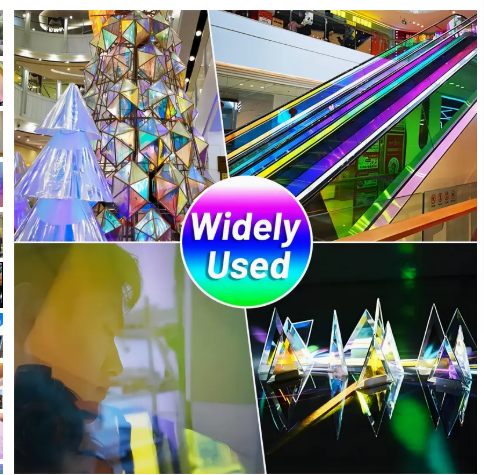 hp:9762-6498 Rainbow Window Film, Smart Red Blue Chameleon Window Film, Color Changing Window Film for Car, Shopping Mall, Building, Home Decor