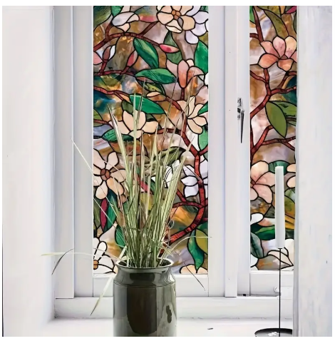Stained Glass Film, Blocks Most Rays, Protects Furniture from Fading, Comes in Various Spectrum Gradations, Changes contact with 9762-6498