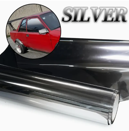 1pc Gradient Window Tint Film, 19.7x118inch, PET Material, Heat-Resistant, Anti-Explosive, Peel and Stick, Solar Film for Cars & Home, Automotive Window Privacy Film