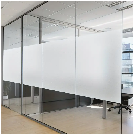 Day and Night Privacy Window Film, Frosted Glass UV Blocking Heat Control, Static Cling Adhesive for Home Office Kitchen Bathroom Living Room Decor, UV Protection Film | Sleek Window Design | Smooth Texture Film