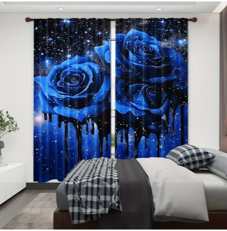 2pcs Blue Rose 