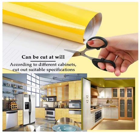 Furniture Stickers Contact Paper, Vinyl Film Waterproof Sticky Back Plastic Roll, Self Adhesive Wallpaper PVC for Cupboa