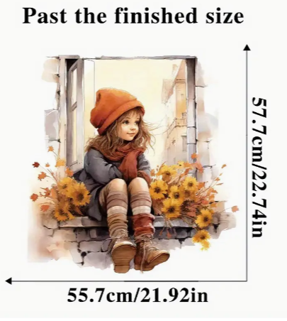 PVC Wall Sticker, Reusable, Self-Adhesive, Oblong Shape, Matte Finish, Home Decoration, 1pc Window Pattern for Bedroom, Living Room, Foyer - 23.62inch x 23.62inch