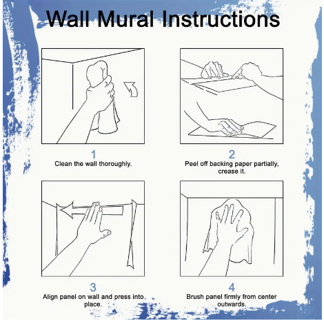 Starry Galaxy Wallpaper - Peel & Stick Wall Mural Poster for Living Room Bedroom - Removable Self-Adhesive Seamless Pattern Astronomy Space Clock Design for Home Decor