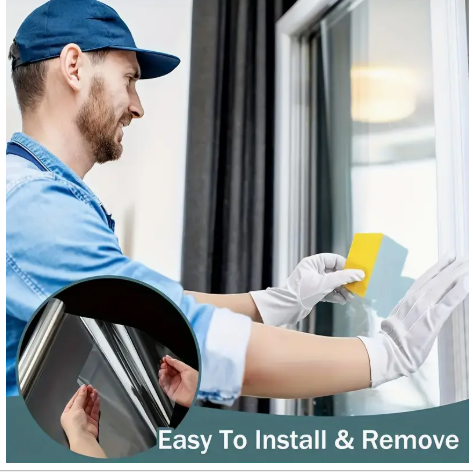 G.W.S HP:9762-6498 2/4mil Clear Window Security Film - Self-Adhesive Anti Shatter Glass Film Safety Shatterproof Window Film Tempered Glass Protection Film for Home and Office