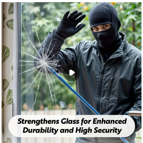 G.W.S HP:9762-6498 2/4mil Clear Window Security Film - Self-Adhesive Anti Shatter Glass Film Safety Shatterproof Window Film Tempered Glass Protection Film for Home and Office