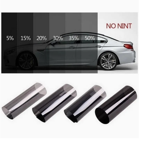 1pc 20inch X 118inch Solar UV Protection Film Sticker, Auto Tint Film Window Dark Black Car Window Foils Tint Film Glass Car Accessories