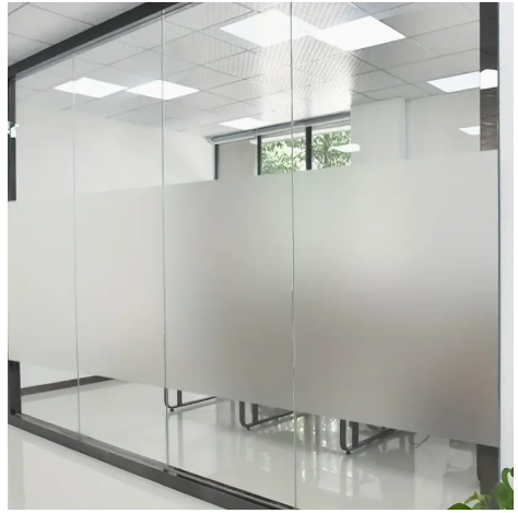 Day and Night Privacy Window Film, Frosted Glass UV Blocking Heat Control, Static Cling Adhesive for Home Office Kitchen Bathroom Living Room Decor, UV Protection Film | Sleek Window Design | Smooth Texture Film