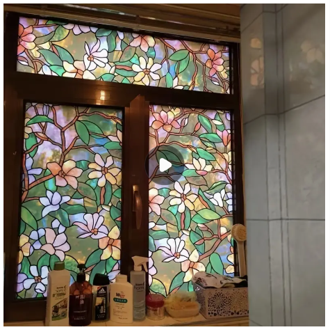 Stained Glass Film, Blocks Most Rays, Protects Furniture from Fading, Comes in Various Spectrum Gradations, Changes contact with 9762-6498