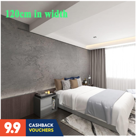 Industrial Textured Concrete Effect Wallpaper Retro Cement Gray Waterproof Wall paper 120cm in width by anylength
