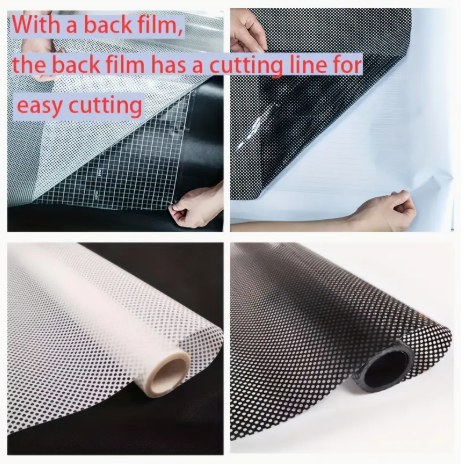 A roll of black and white mesh glass film, suitable for balcony living room office glass windows G.W.S  HP:97626498