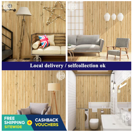 Wood Wallpaper Self-Adhesive Removable Wood Peel and Stick Wallpaper Decorative Wall Covering Vintage Wood Panel Interior