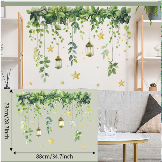 HP：97626498  Willow Tree Bird Wall Stickers | 120x120cm Large Removable Mural Decals | Nature Design fo r Living Room or Bedroom