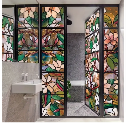 Stained Glass Film, Blocks Most Rays, Protects Furniture from Fading, Comes in Various Spectrum Gradations, Changes contact with 9762-6498
