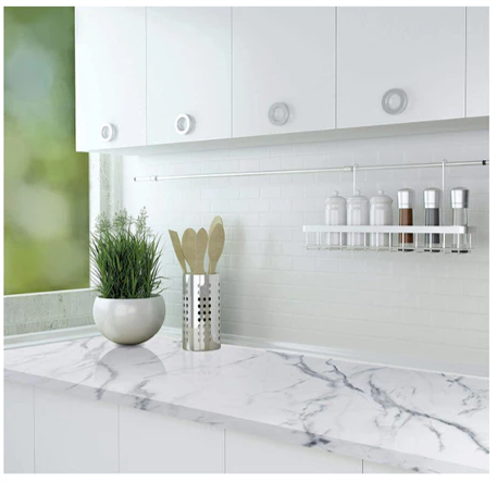 Marble Wallpaper Self-Adhesive Granite Vinyl Peel and Stick Removable Waterproof Contact Paper Decorative Gloss Film