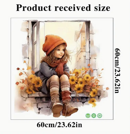 PVC Wall Sticker, Reusable, Self-Adhesive, Oblong Shape, Matte Finish, Home Decoration, 1pc Window Pattern for Bedroom, Living Room, Foyer - 23.62inch x 23.62inch