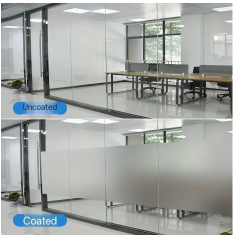 Day and Night Privacy Window Film, Frosted Glass UV Blocking Heat Control, Static Cling Adhesive for Home Office Kitchen Bathroom Living Room Decor, UV Protection Film | Sleek Window Design | Smooth Texture Film