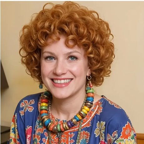 Hp:9762-6498  all local seller, collect from s757087 Women'S Heat-Resistant Synthetic Orange Afro Curly Wave Wig with Beaded Braided Headband - 80s Disco & Punk Rock Style for Halloween, Cosplay, Masquerade - Durable Rose Net Cap, Density, Christmas 