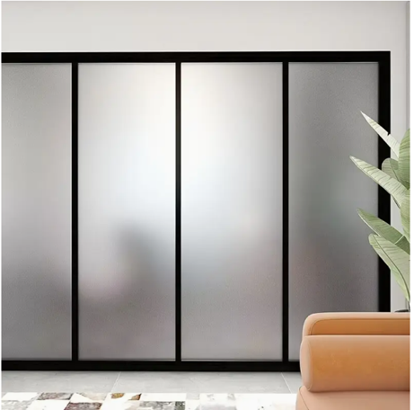 Privacy Window Film, White Frosted Decorative Glass Film, Static Cling, Easy Install No Glue Needed, Blocks Peeping and Glare, 5mil Thickness, Decorative Privacy Film