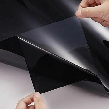 1pc 20inch X 118inch Solar UV Protection Film Sticker, Auto Tint Film Window Dark Black Car Window Foils Tint Film Glass Car Accessories