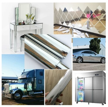 5m Mirror Wallpaper Roll Self Adhesive Wall Paper Sticker Film Double Sided for Furniture