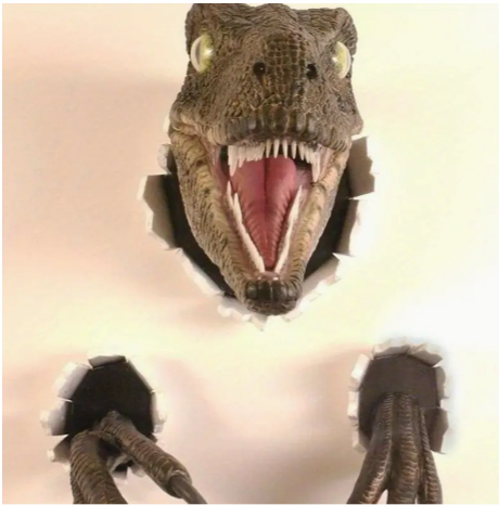 3PCS Unique Dinosaur Wall Decoration with Exquisite Craftsmanship and 3D Effects